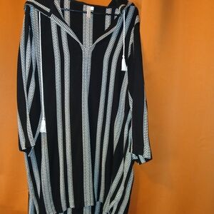 Seafolly Black and White Striped Mini Dress